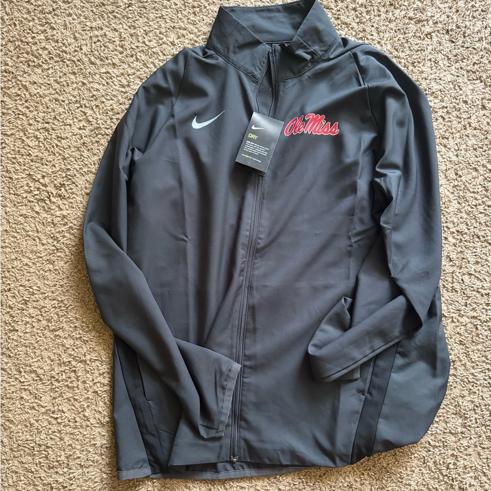 Dark Grey Size Large Ole Miss Full Zip Jacket